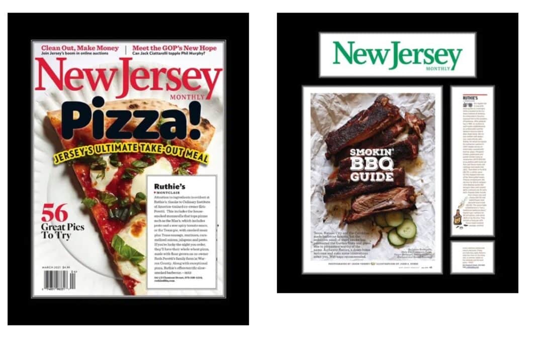 Ruthie’s Recognized By New Jersey Monthly For BEST Pizza and BEST BBQ!